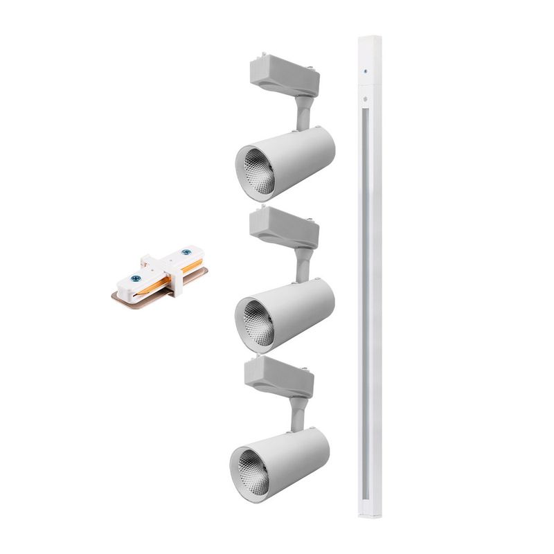 Kit-Trilho-Branco-com-3-Spots-LED-7W-490-Lumens-Luz-Branca