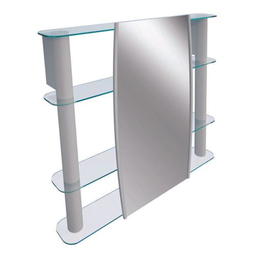 Espelheira para Banheiro Vidro e Metal New Cris Slipe 62cm Incolor