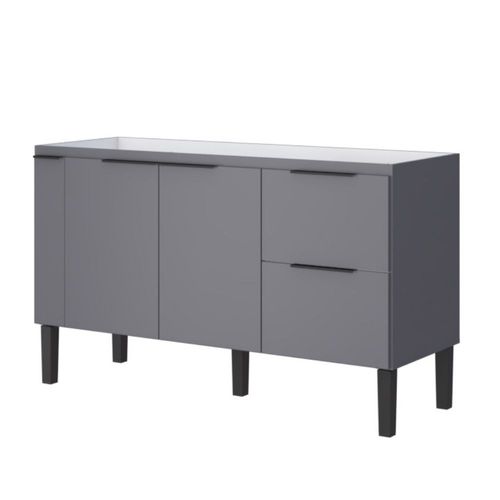 Gabinete para Cozinha Cisne 145x51,5x86cm MDP/MDF Cinza