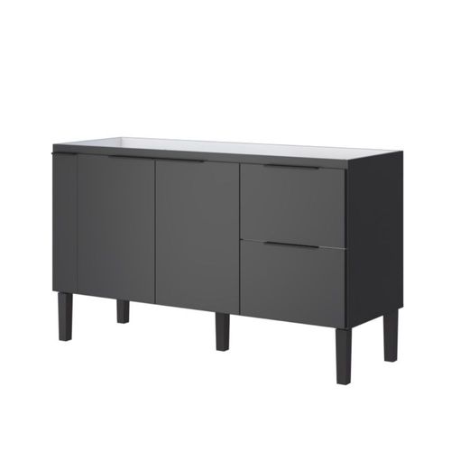 Gabinete para Cozinha Cisne 145x51,5x86cm MDP/MDF Preto
