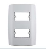 Placa-2-Postos-Separados-4x2-com-Suporte-Branca-Slim