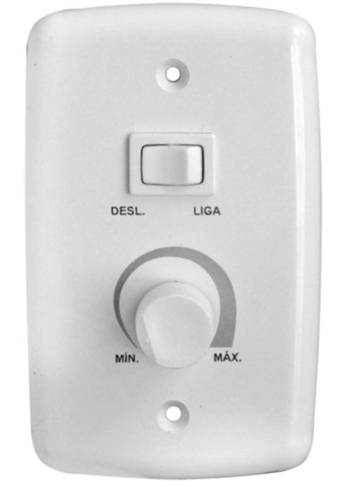 Controle Ventilador Oscilante de Parede Branco Embutir