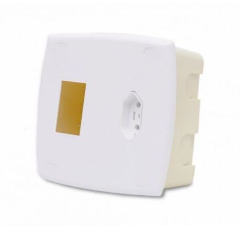 Caixa-de-Protecao-de-Embutir-para-Disjuntor-Mono-Bip-Tomada-20A-Branco