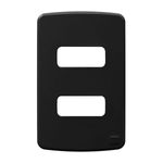 Placa-2-Postos-4x2-sem-Suporte-Preta-Compose