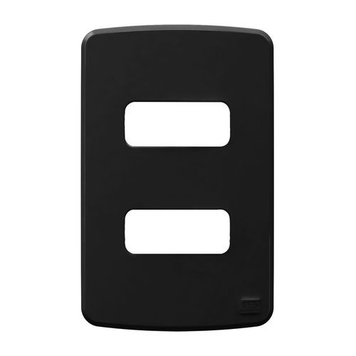 Placa 2 Postos 4x2 sem Suporte Preta Composé