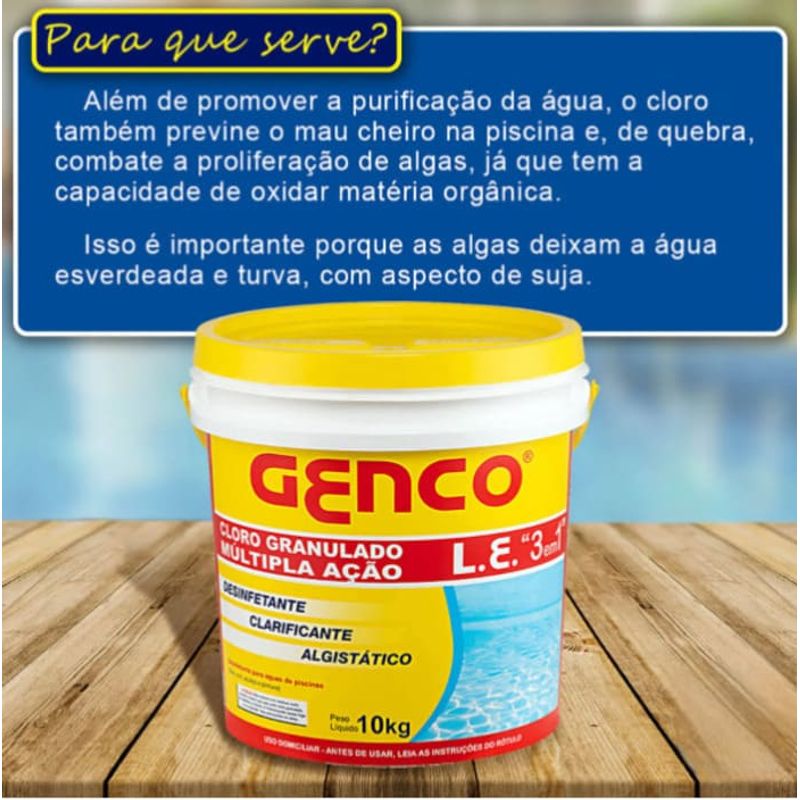 Cloro-Granulado-Estabilizado-Balde-10kg-Multiplacao-3x1-Genco