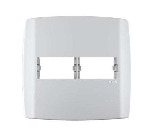 Placa 2 Postos 4x4 com Suporte Branca Slim