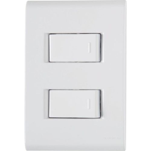 Conjunto 2 Interruptores Simples 10A/250V 4x2 Branco Liz