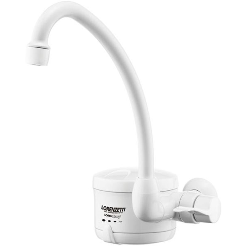 Torneira-Eletrica-Loren-Easy-de-Parede-Branca-Lorenzetti-220V-5500W