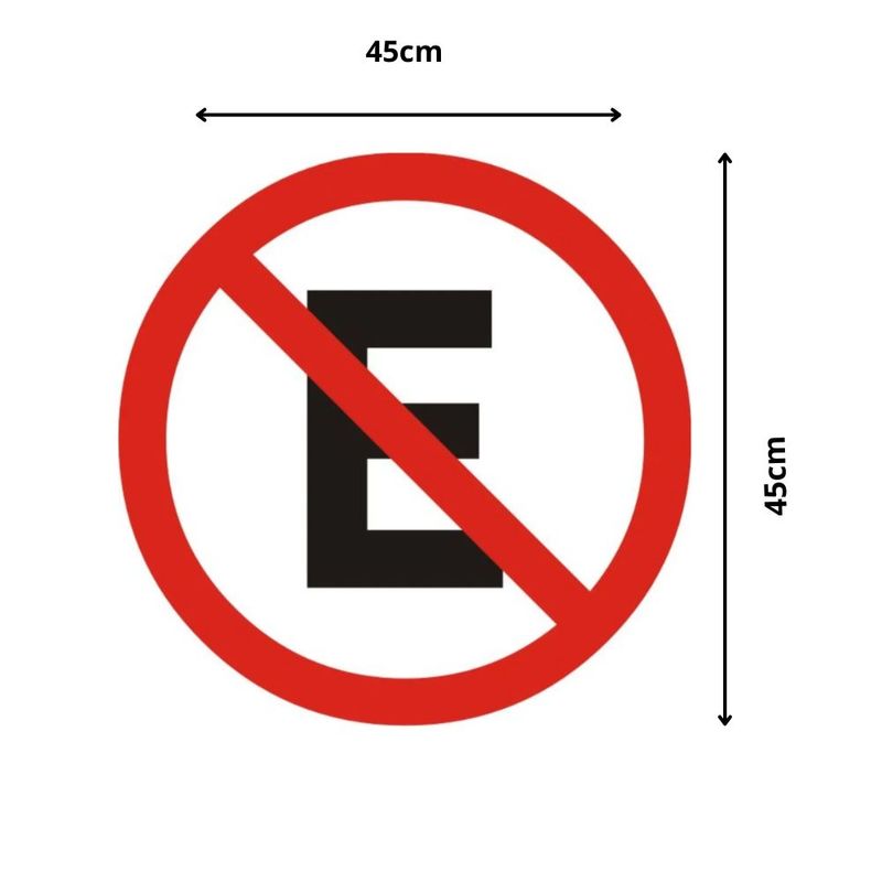 Placa-em-Poliestireno-45x45cm---Proibido-Estacionar