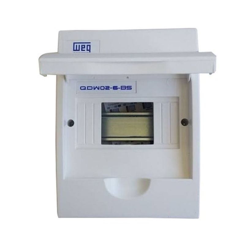 Quadro-PVC-Disjuntor-Embutir-sem-Barramento-para-8-Disjuntores-Branco