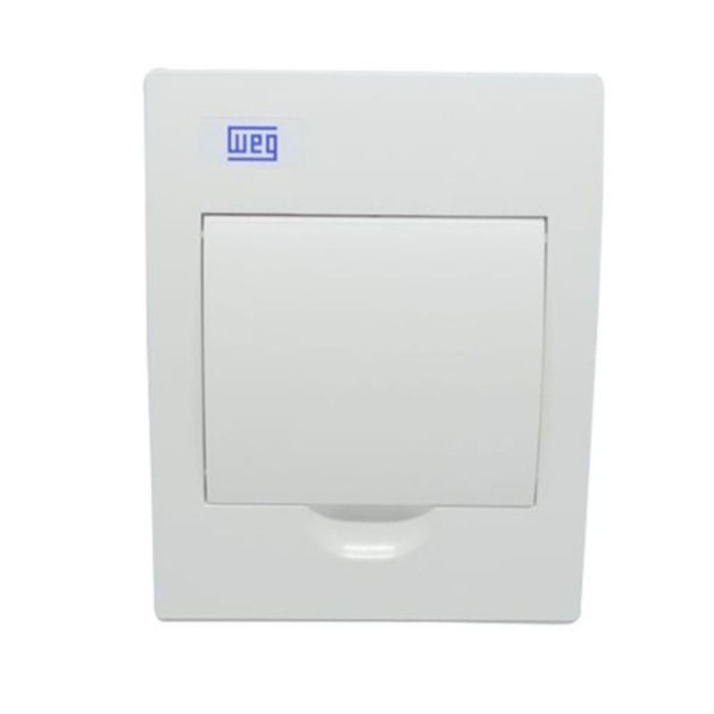 Quadro-PVC-Disjuntor-Embutir-sem-Barramento-para-8-Disjuntores-Branco