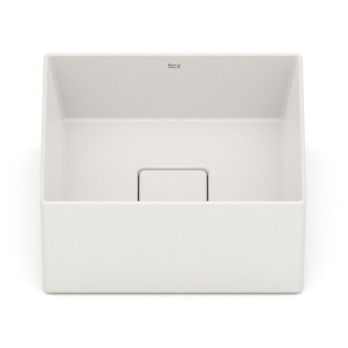 Cuba de Apoio Quadrada Bege Slim 30x30cm Louça Roca T3 Terra