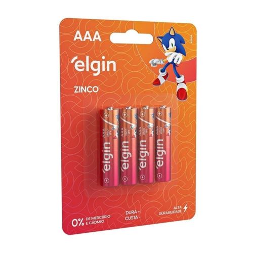 Pilha de Zinco 1.5V Tipo AAA Bister com 4 Unidades