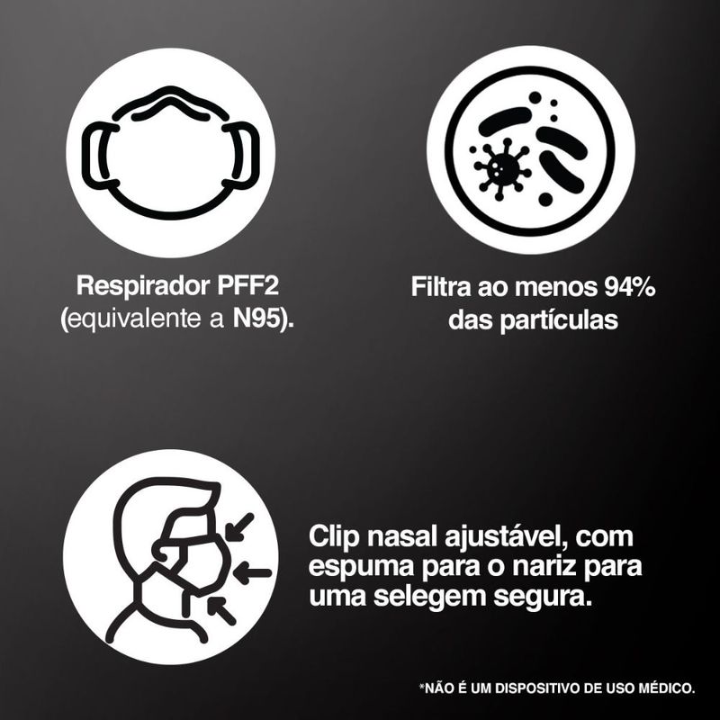 Mascara-Respiratoria-PFF2-sem-Valvula-Aura-3M
