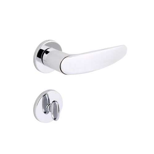 Fechadura Banheiro Roseta Redonda Polo 40mm Cromado