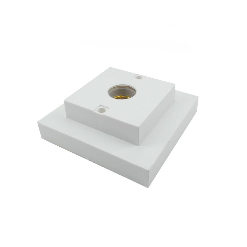 Plafonier-Plastico-Quadrado-Interneed-Soquete-Porcelana-1X27-Branco