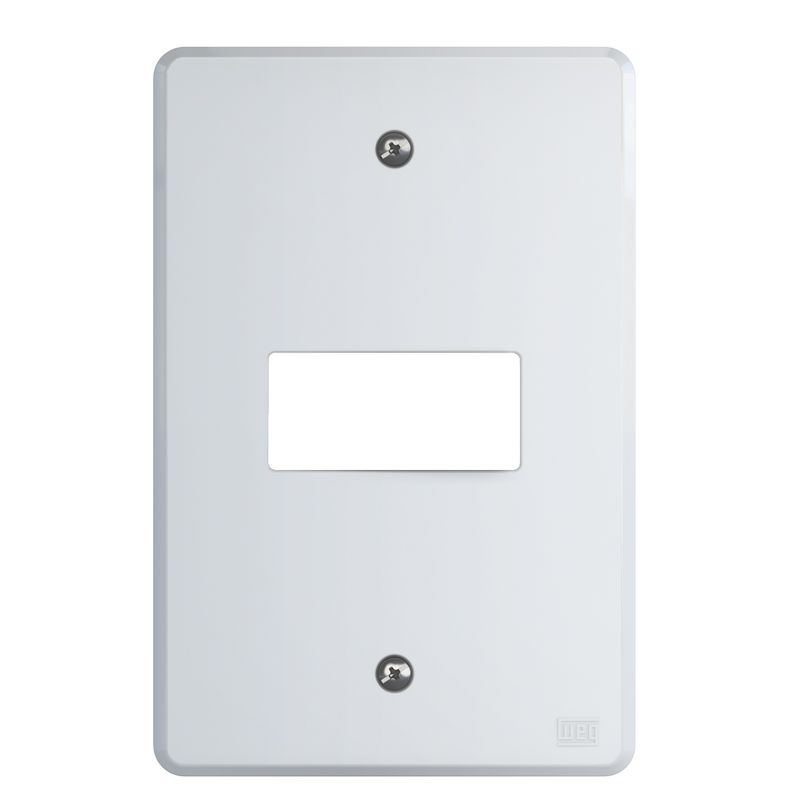 Placa-1-Posto-4x2-Branca-Equille