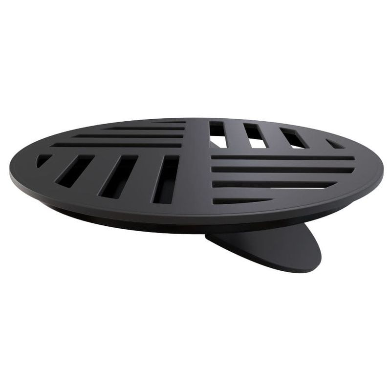 Grelha-Redonda-Fecho-Automatico-Max-ABS-Preta-10cm-DN100-Estrela