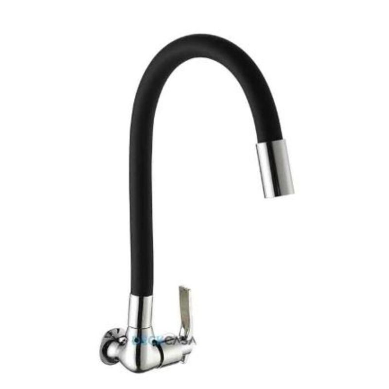 Torneira-para-Cozinha-Parede-1-4V-Bica-Alta-Preto-Flexivel