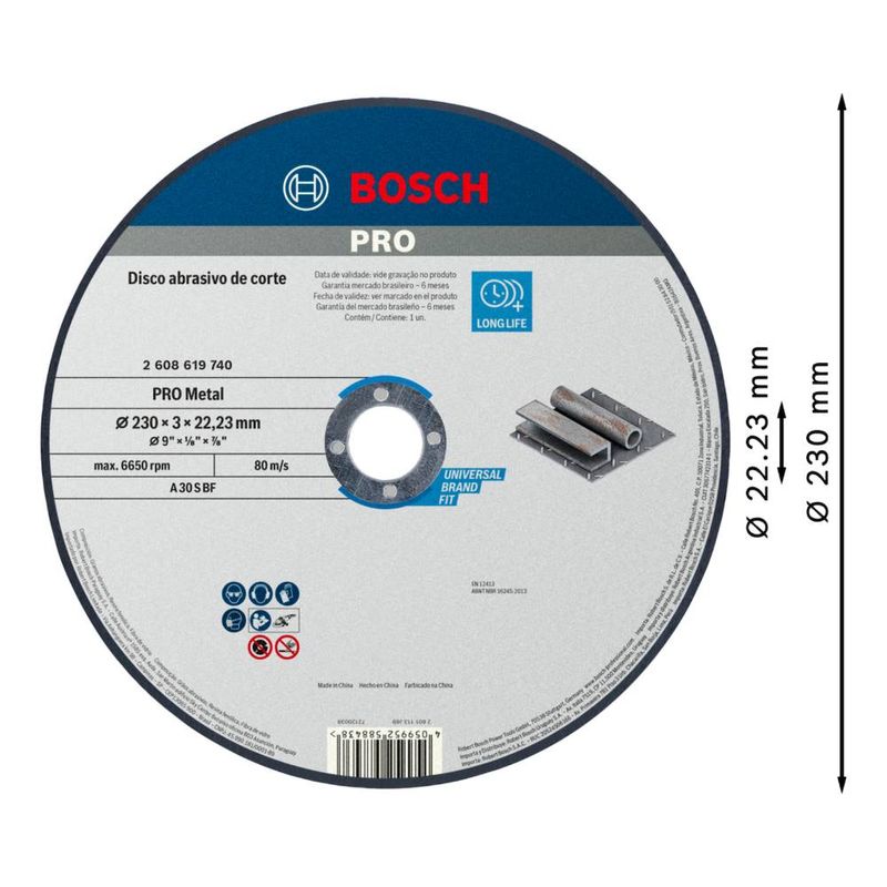 Disco-de-corte-PRO-Metal-230x30mm-Reto-Bosch