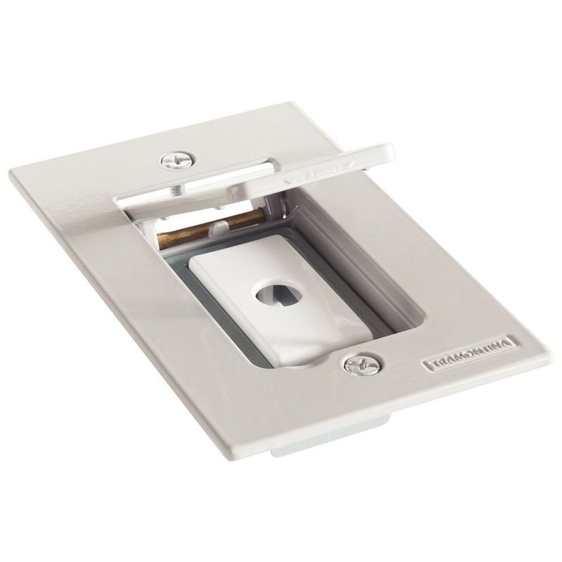 Tampa-para-Caixa-de-Piso-Passador-de-Fio-4x2-em-Aluminio-Cinza
