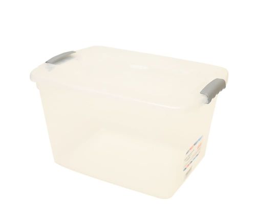 Caixa Plástica Organizadora com Tampa OR23 60L até 30Kg Transparente