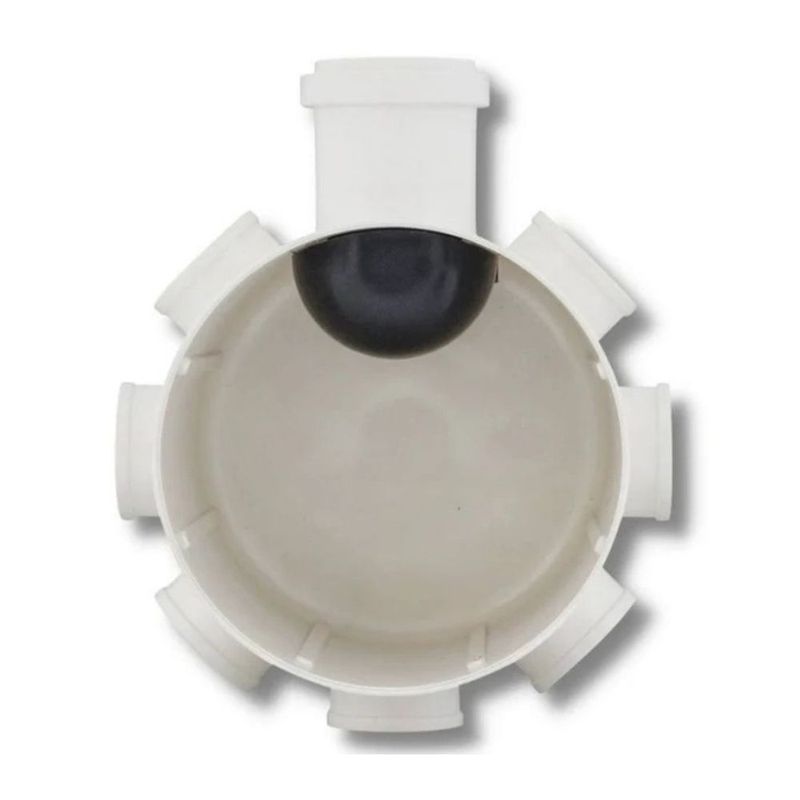 Caixa-Sifonada-com-Grelha-Quadrada-Branca-150-x-150-x-50mm-Luconi