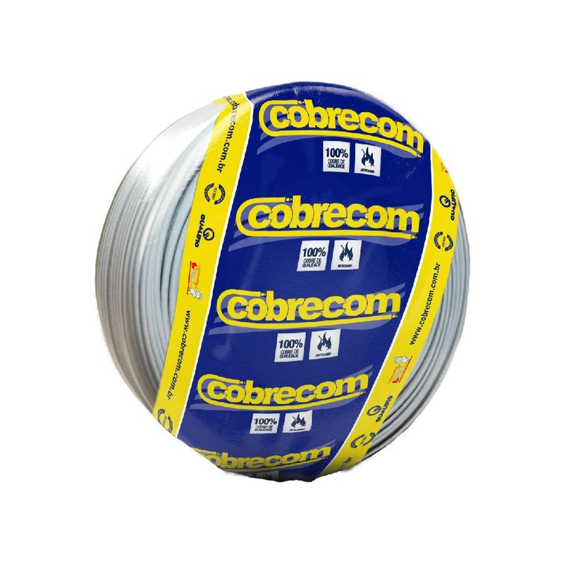 Cabo-Flexivel-25mm²-750V-Branco-Cobrecom-50-Metros