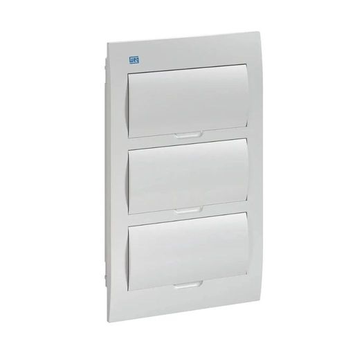 Quadro PVC Disjuntor Embutir sem Barramento para 36 Disjuntores Branco