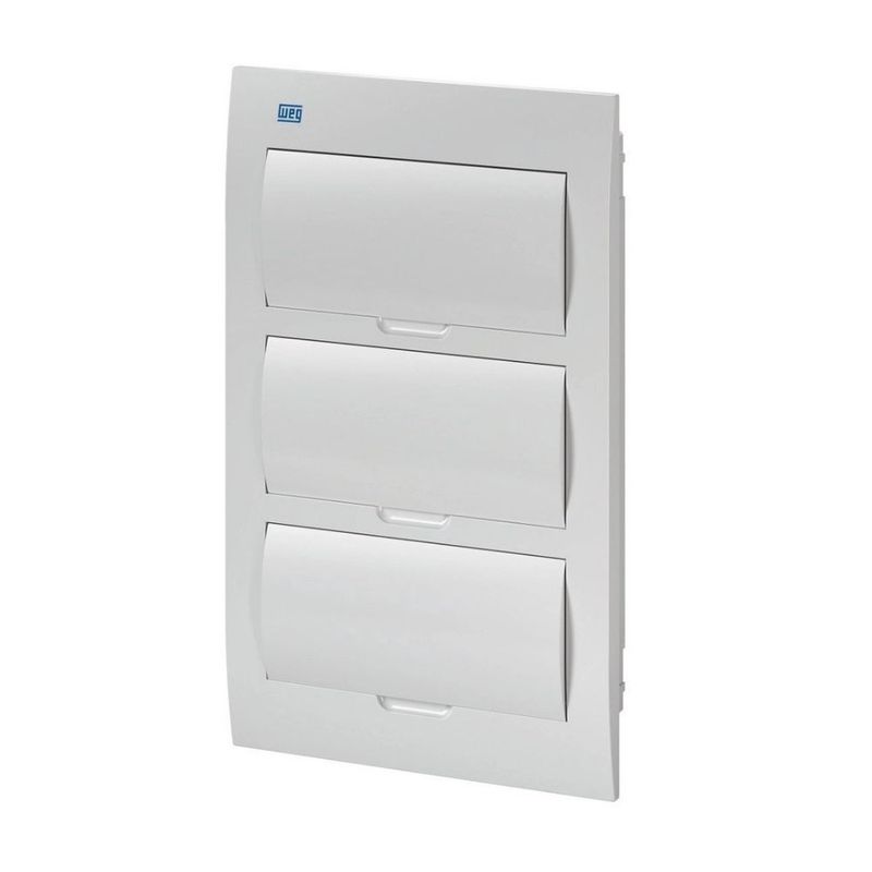 Quadro-PVC-Disjuntor-Embutir-sem-Barramento-para-36-Disjuntores-Branco