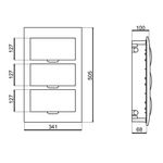 Quadro-PVC-Disjuntor-Embutir-sem-Barramento-para-36-Disjuntores-Branco