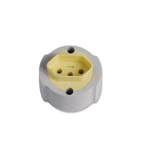 Conjunto de Sobrepor Tomada 2P+T 20A/250V Branco Redondo