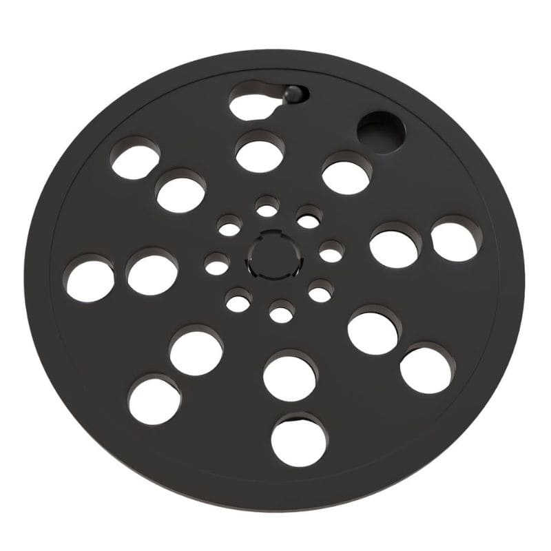 Grelha-Redonda-Abre-e-Fecha-PVC-Preta-10cm-DN100-Estrela