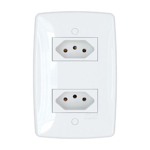 Conjunto 2 Tomadas 2P+T 20A/250V 4x2 Branco Finesse+