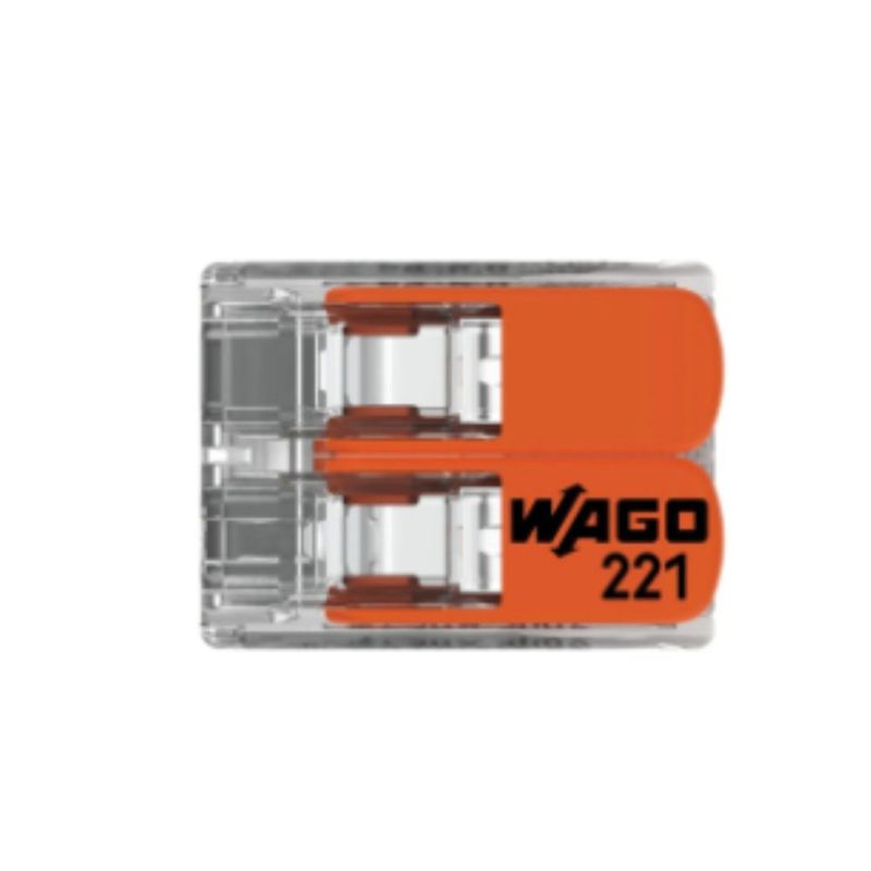 Conector-Emenda-2-Polos-ate-6mm²-41A-IP20-Wago-Caixa-com-50-Pecas