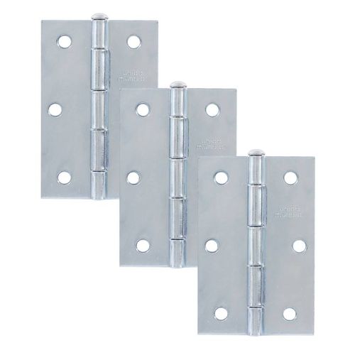 Dobradiça Pino Reversível 3.1/2"X2.5/16" até 21Kg Galvanizada 03 Peças