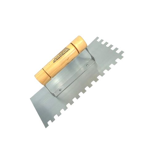 Desempenadeira Aço Carbono Dentada 10mm 12X25cm Compel
