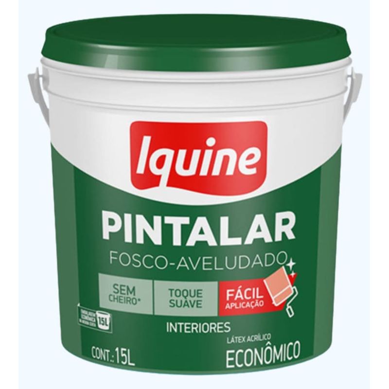 Tinta-Economica-Acrilica-Fosco-Pintalar-Branco-15L-Balde-Iquine
