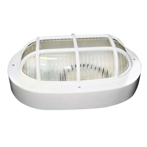 Tartaruga em Policarbonato Branco IP54 1 Lâmpada E27