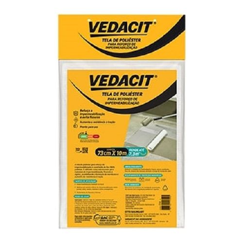 Tela Estruturante Poliéster Vedatex 73cm 10m Vedacit