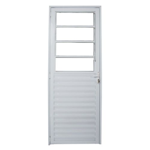 Porta Basculante Vidro Boreal Alumínio Branco Direito 210x80cm