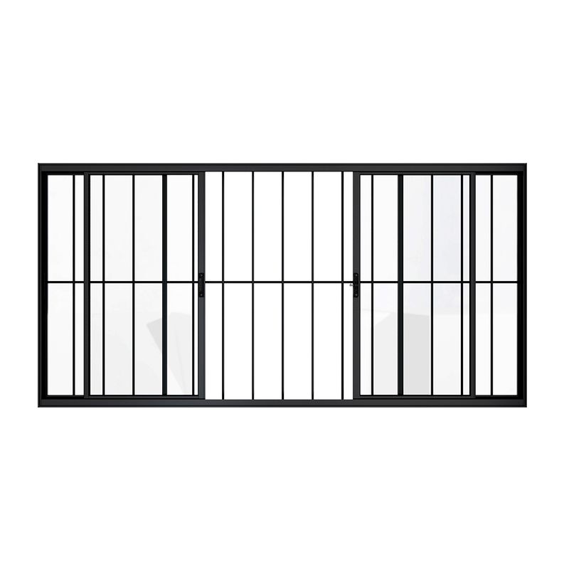 Janela-de-Correr-4-Folhas-com-Grade-Aluminio-Preto-100x150cm