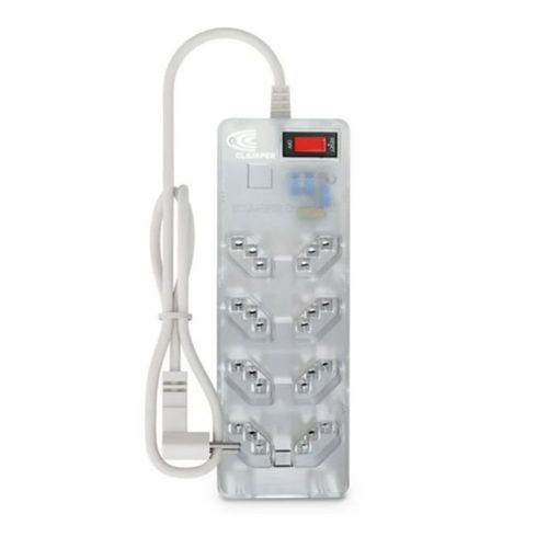 Filtro de Linha com Proteção DPS LCF 8 Tomadas 2P+T 10A Transparente