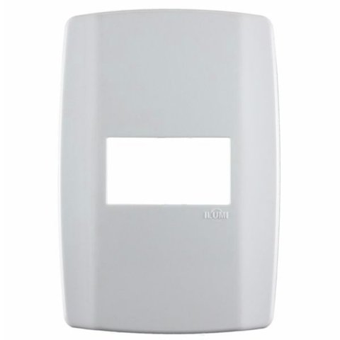 Placa 1 Posto 4x2 com Suporte Branca Slim