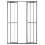Porta-de-Correr-4-Folhas-Vidro-Liso-Aluminio-Brilhante-210x200cm
