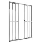 Porta-de-Correr-4-Folhas-Vidro-Liso-Aluminio-Brilhante-210x200cm