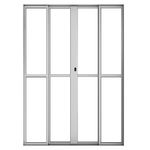 Porta-de-Correr-4-Folhas-Vidro-Liso-Aluminio-Brilhante-210x200cm