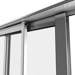 Porta-de-Correr-4-Folhas-Vidro-Liso-Aluminio-Brilhante-210x200cm