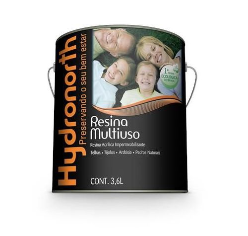 Resina Multiuso Base Solvente Fosco Incolor 3,6L Hydronorth